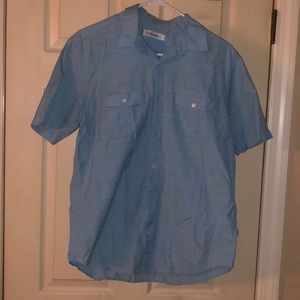 Blue Calvin Klein dress shirt
